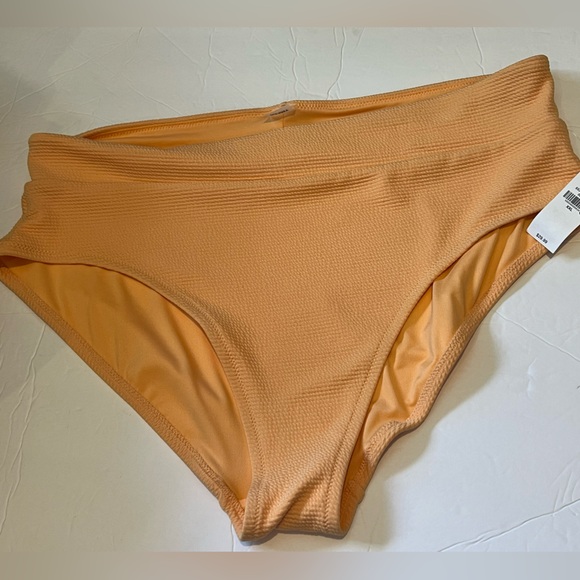 2 Pairs Set Old Navy Women's High-Waisted Pucker Bikini Swim Bottoms XXL Orange - Picture 7 of 16